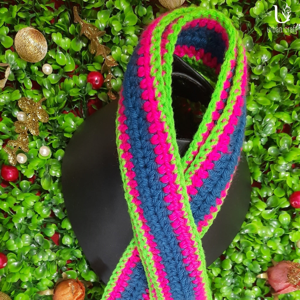 Blue-Green-Pink Stole
