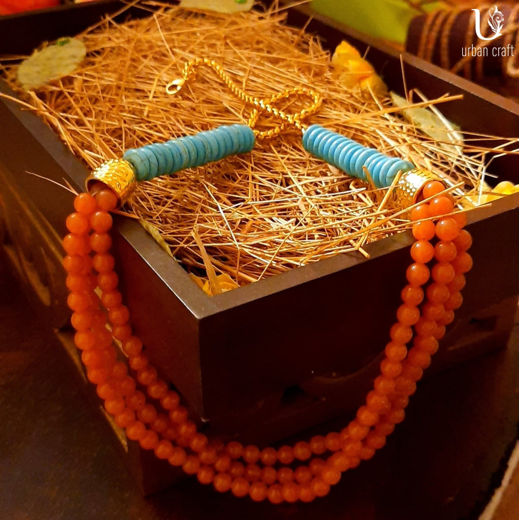 Carrot Orange Beads Necklace Necklaces