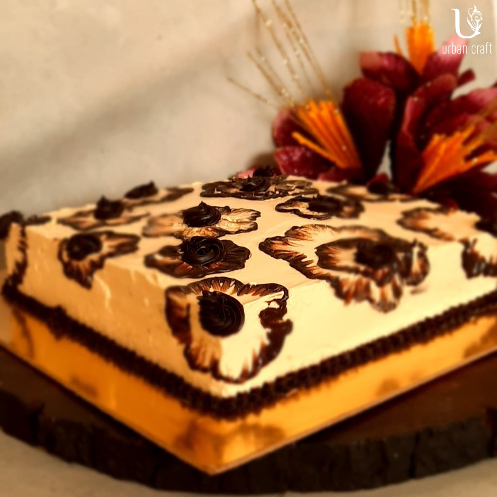 Chocolate & Caramel Mousse Cake