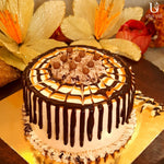Load image into Gallery viewer, Chocolate &amp; Caramel Mousse Cake 600Gms
