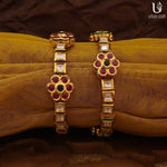 Load image into Gallery viewer, Kundan-N-Ruby Bangles Bracelets
