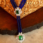 Load image into Gallery viewer, Long Majestic Blue Beaded Necklace Necklaces
