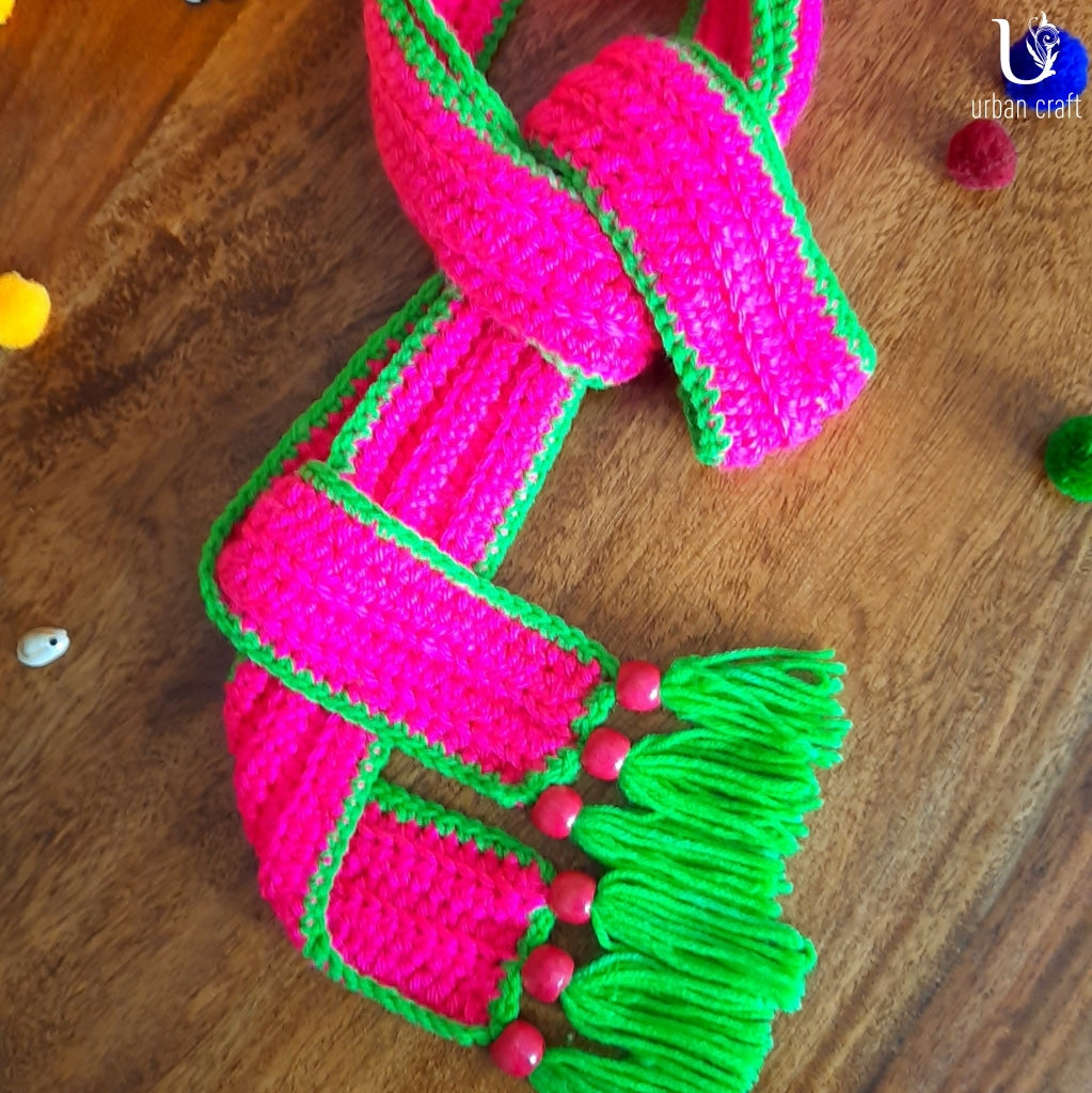 Pink-Neon Green Stole