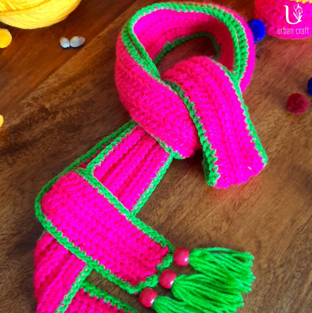 Pink-Neon Green Stole