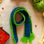 Load image into Gallery viewer, Royal Blue-Neon Green Stole
