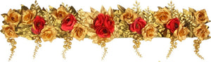 Toran In Golden Leaves & Red Roses