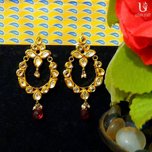 Kundan Fantasy Chand Bali Earrings