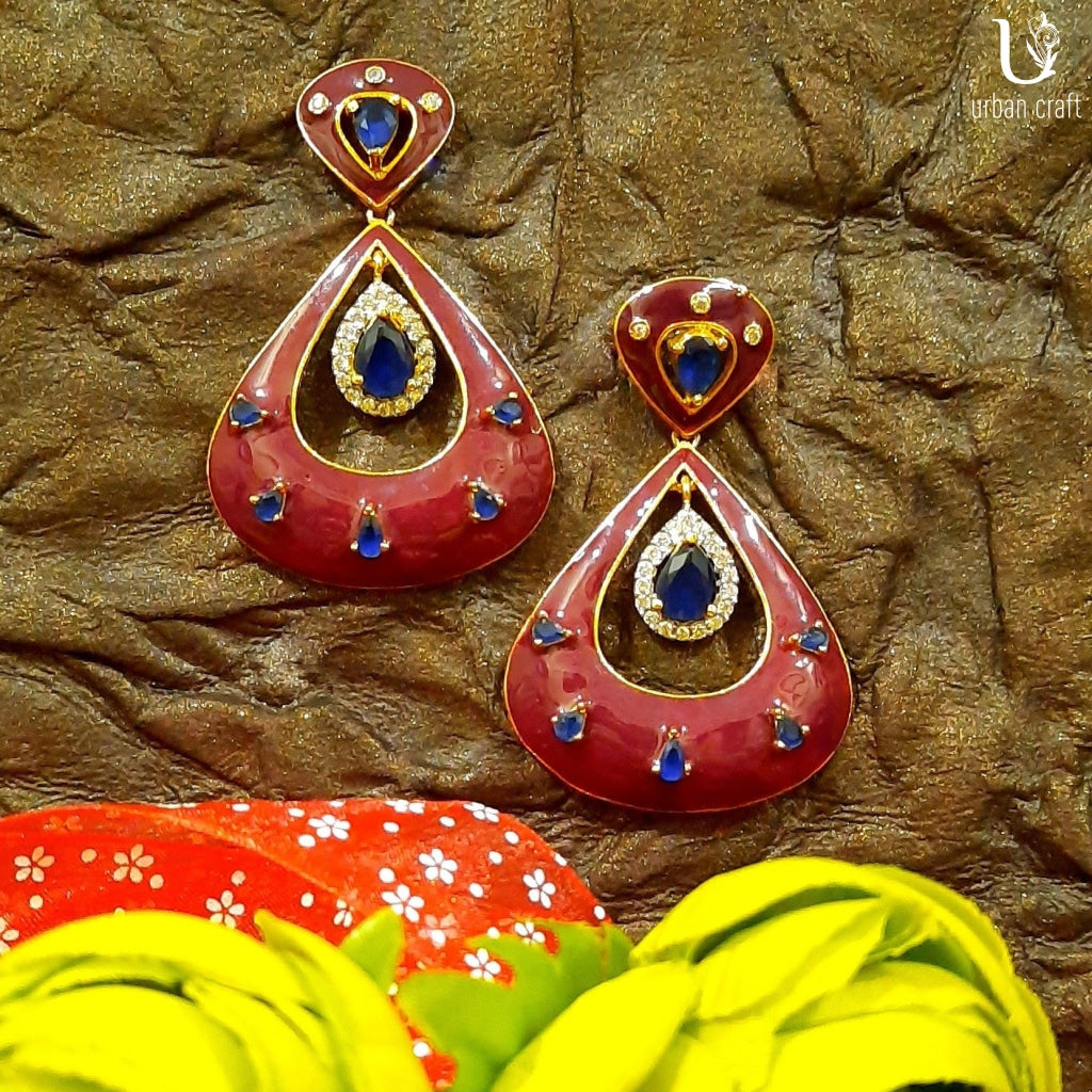 Masakali Maroon Earrings